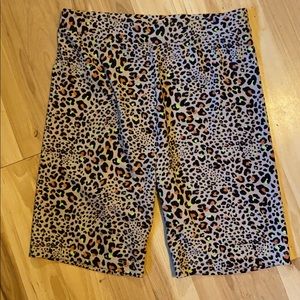 Leopard biker shorts